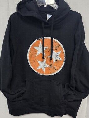 Classic Black Hoodie With TN FLag